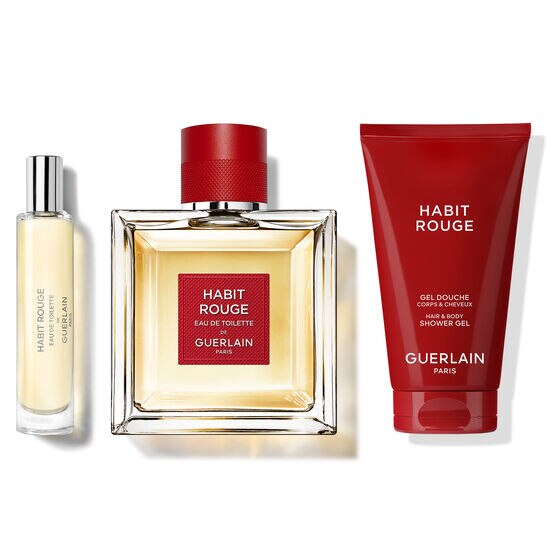 KIT COFFRET GUERLAIN HABIT ROUGE MASCULINO EAU DE TOILETTE